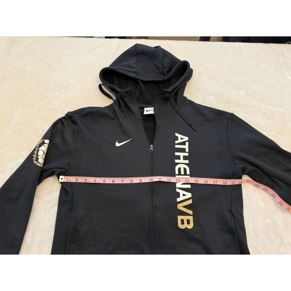 Nike Athena Volleyball Full Zip Hoodie Black Gold Womens Small ATHENAVB Fleece - Picture 6 of 11